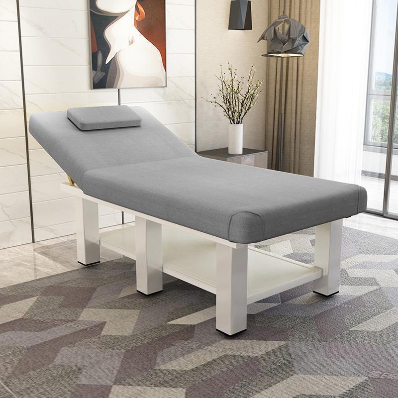 Fábrica directa cama de belleza salón de belleza masaje fisioterapia hogar plegable bordado terapia de fuego con agujeros moxibustión image 10