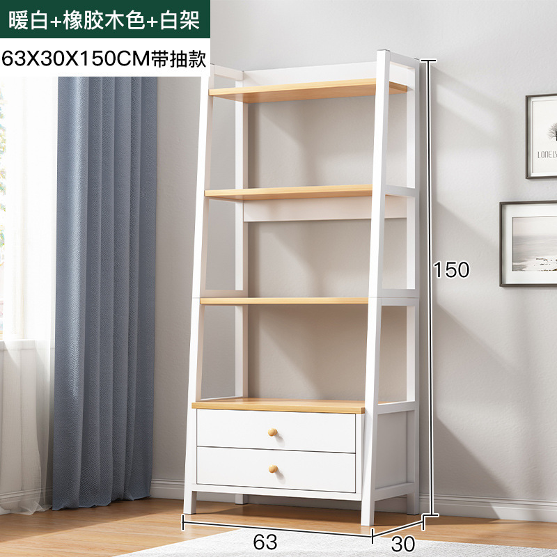 Estante de pared de madera maciza estantería de almacenamiento en el hogar estante de almacenamiento de estudio simple estantería en capas dormitorio multicapa