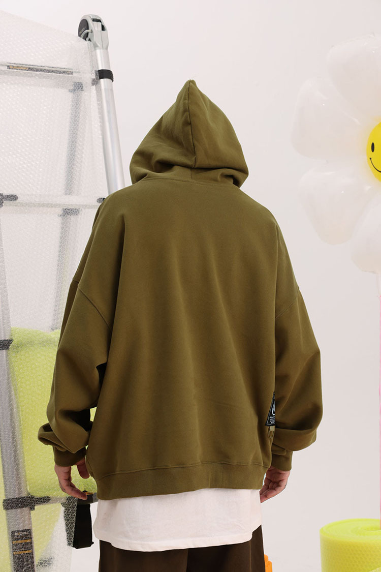 Vêtements pour hommes pull à capuche couleur lourde sweat-shirt papillon 400G velours léger plus velours style couple ample_voghion.com