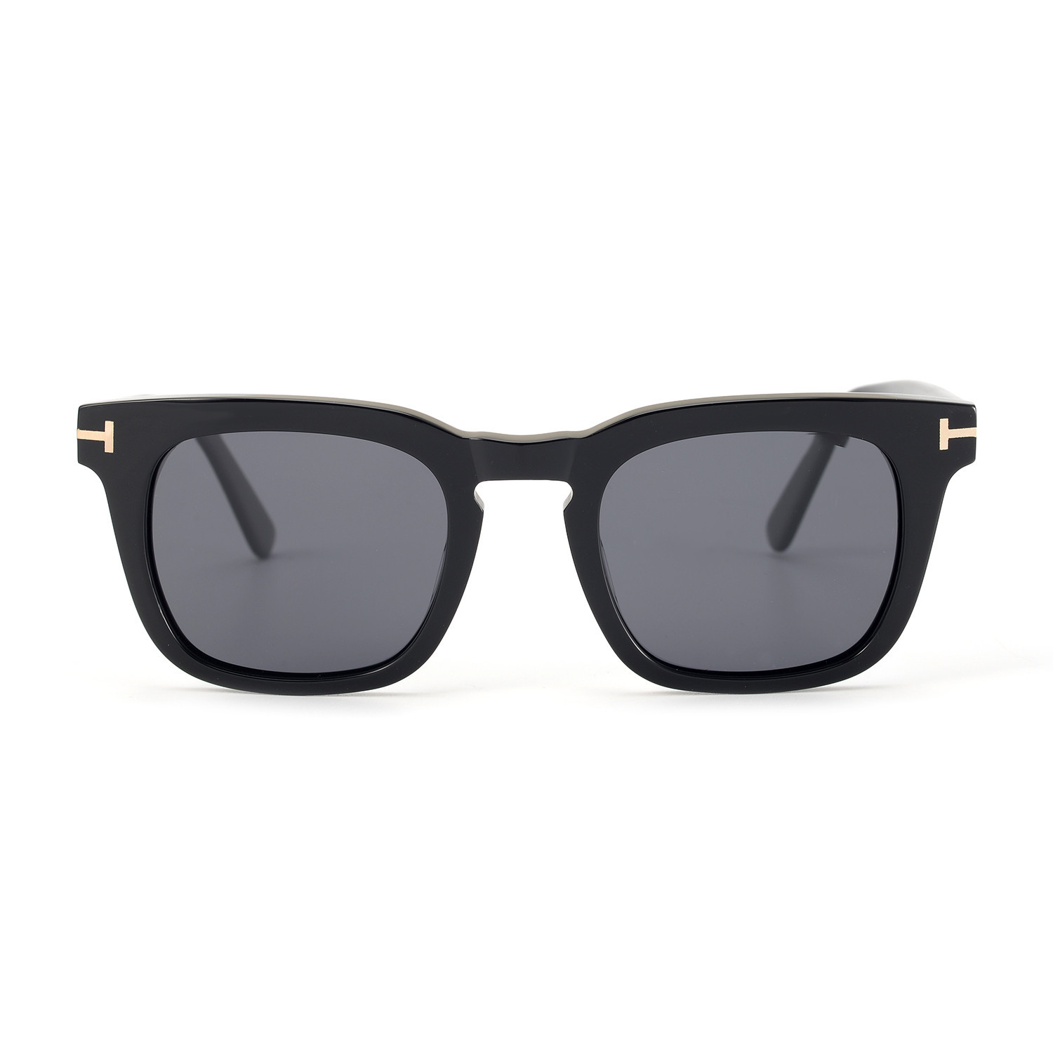 New High Quality TF751 High quality Full frame sunglasses for men and women Stylish frame Temford- Black