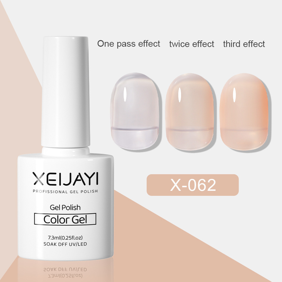 Nail Polish glue nude color ice transparent glue New Internet celebrity popular color jelly nude color nail phototherapy glue for nail salon