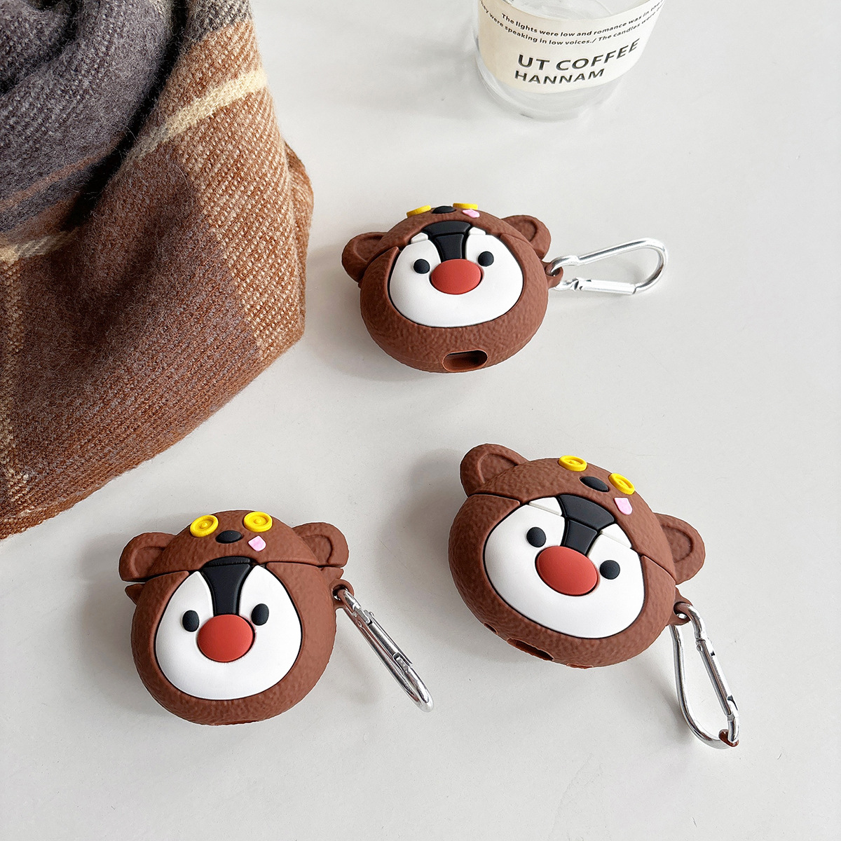 Bearhead Penguin AirPodspro Apple 2 / 3 generación de auriculares Bluetooth, cubierta de silicona de dibujos animados, suave