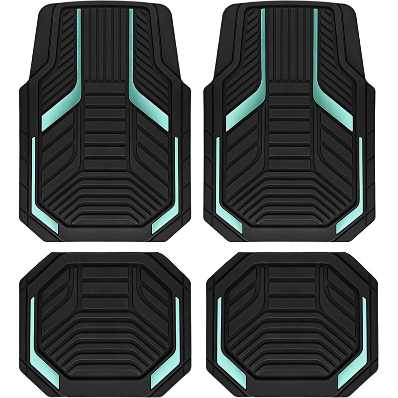 Temu Cross-Border Shipping of American-Style Universal Car Floor Mats That Are Stain-Resistant, Wear-Resistant, and Easy to Care For, Four-Piece Set in Stock