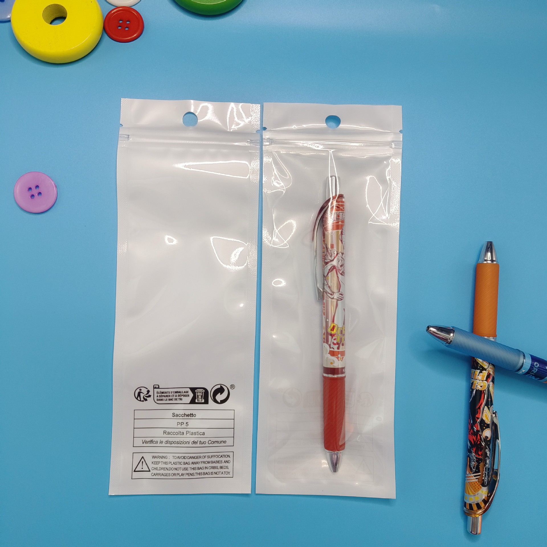 7*20防窒息跨境珠光袋小饰品包装袋透明阴阳自封袋数码配件袋