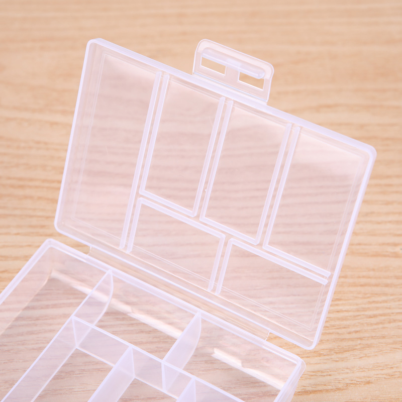 Plastic transparent earrings, accessory, storage system, accessories, storage box, 6 cells
