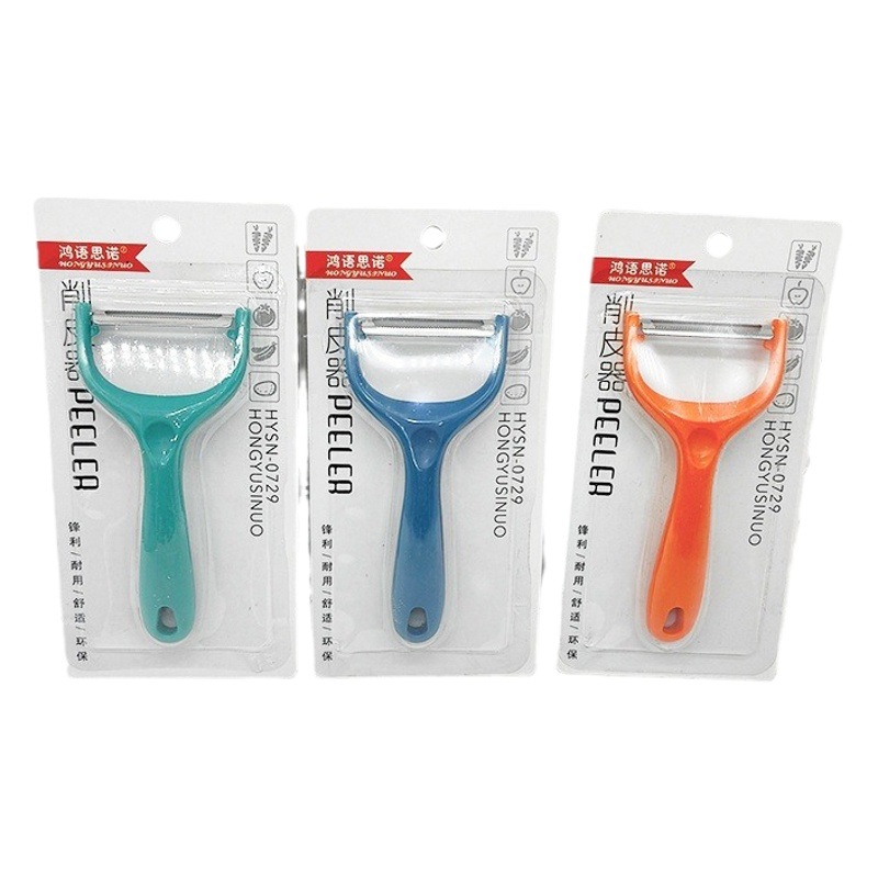 0729 Tarjeta de succión pelador cuchillo mango de plástico dentado pelador fruta melón fruta cepilladora 2 yuanes pelador