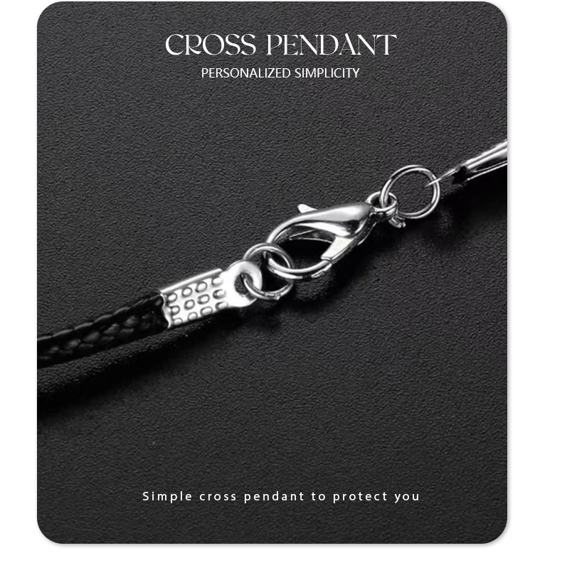 Alloy titanium steel car pendant personality car safety pendant rearview mirror pendant high-grade cross ornaments gifts