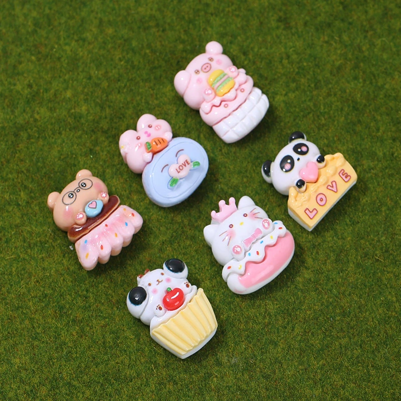 Однотонная яркая серия животных десертов, DIY заколка, водяная чашка, наклейка для телефона, дыра обуви, декор из смолы