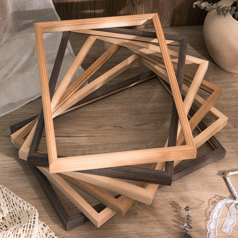 Digital oil painting frame mounting vintage solid wood large advertising picture frame poster frame making photo frame wholesale wall-mounted KT board