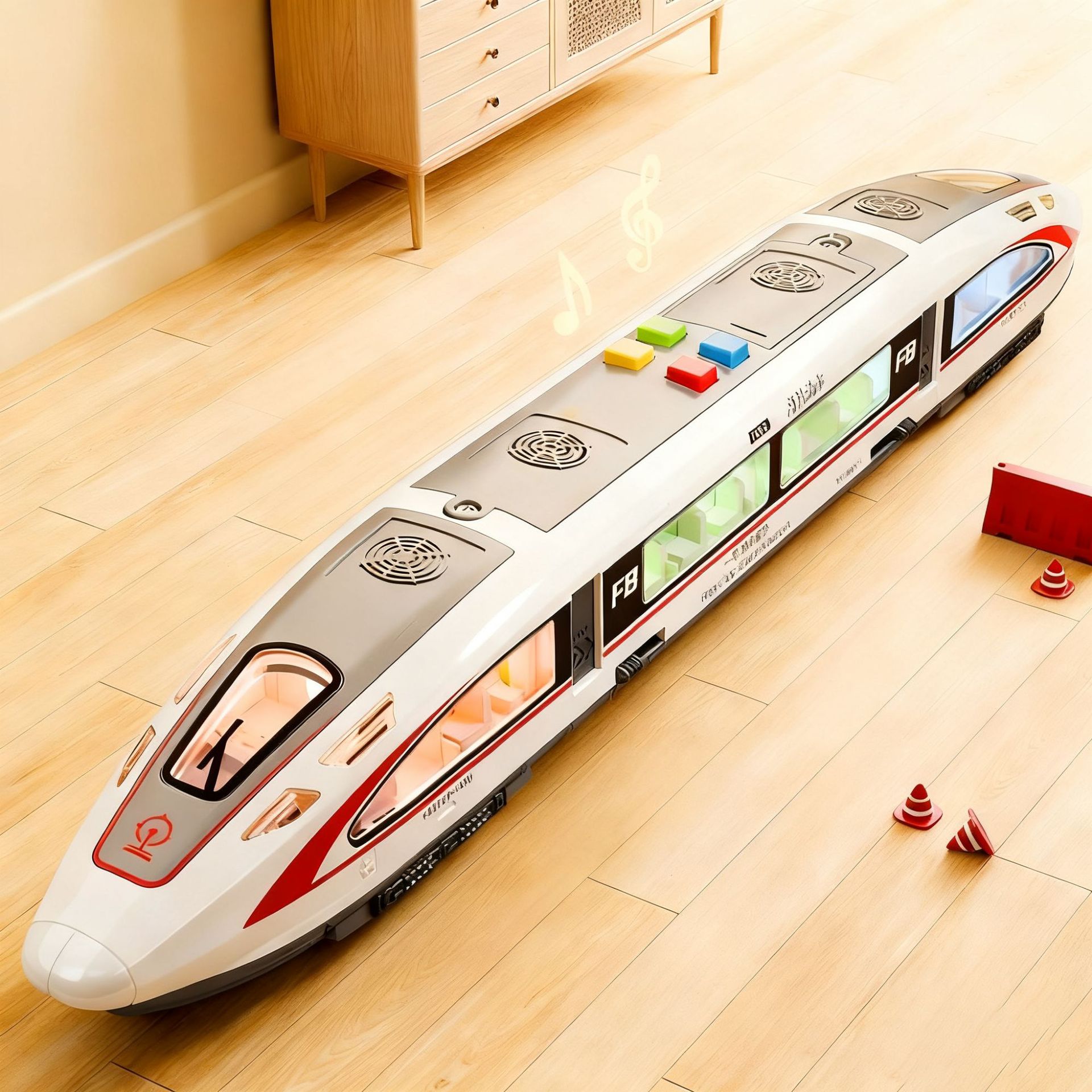 Tren eléctrico de alta velocidad Harmony, con vías, modelo de metro simulado, para niños 3-6 años - Mayorista