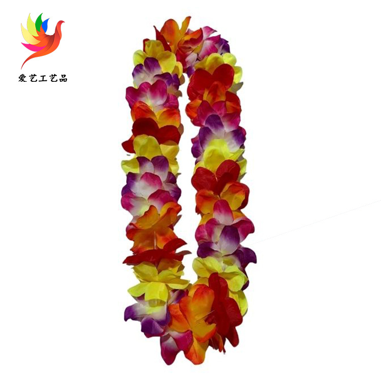 11 cm 30 pares de guirnaldas de cuatro esquinas grandes fiesta de fiesta con cuello, tela de poliéster, pétalos de simulación, guirnalda