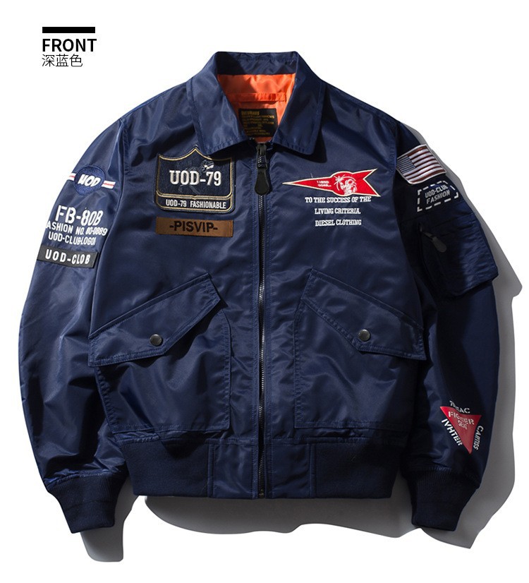 2019 primavera y otoño transfronterizos ropa de hombre nueva al aire libre cuello de vuelo chaqueta de hombre chaqueta suelta chaqueta de hombre
