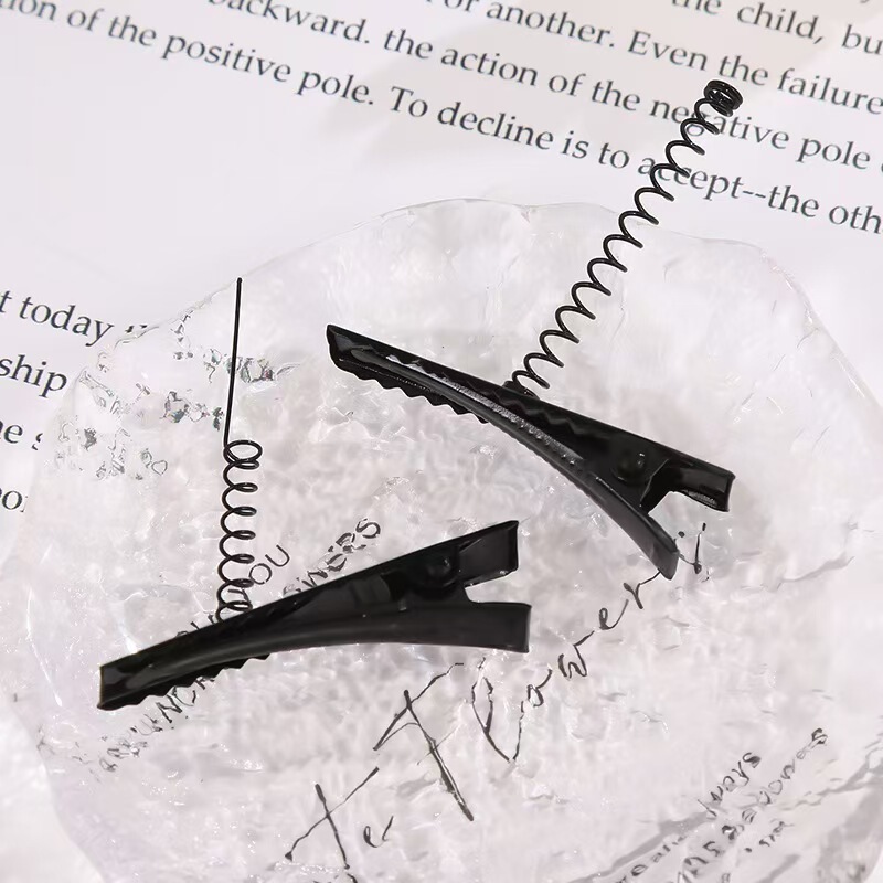 Small yellow chicken diy hairpin accessories children's chicken spring clip black duck bill clip Korean spring clip selling cute artifact