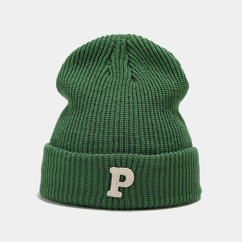 Korean version new loose big head circumference P letter knitted women, trendy stylish face, small woolen for autumn and_voghion.com