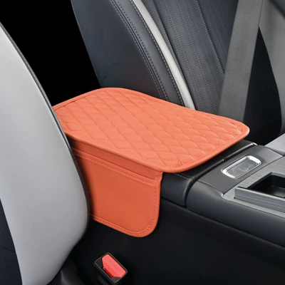 Car Armrest Box Booster Pad – Armrest box pad - thin-section-cayenne-color