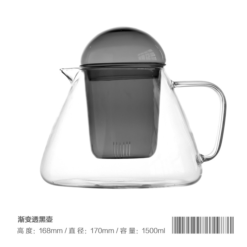 Neto rojo resistente a altas temperaturas todo el vidrio estufa de cerámica eléctrica hervida tetera para la separación de té doméstico té negro té hirviendo