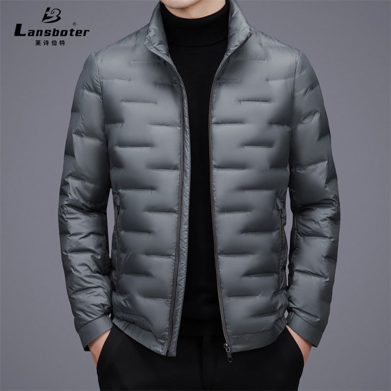 保暖轻羽绒服男90白鸭绒短款羽绒服秋冬男士防风立领时尚羽绒外套|undefined