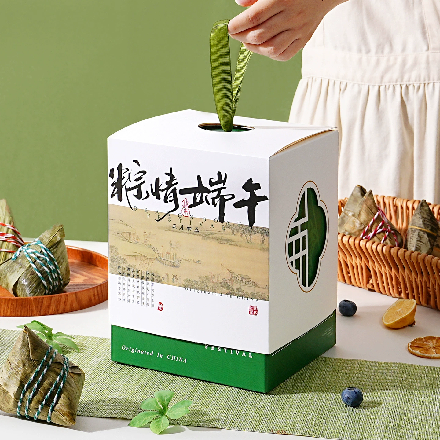 Подарочная коробка для рисовых пельменей на фестиваль драконьих лодок 2025 года, высококачественная изысканная упаковка, подарочная коробка для домашнего использования