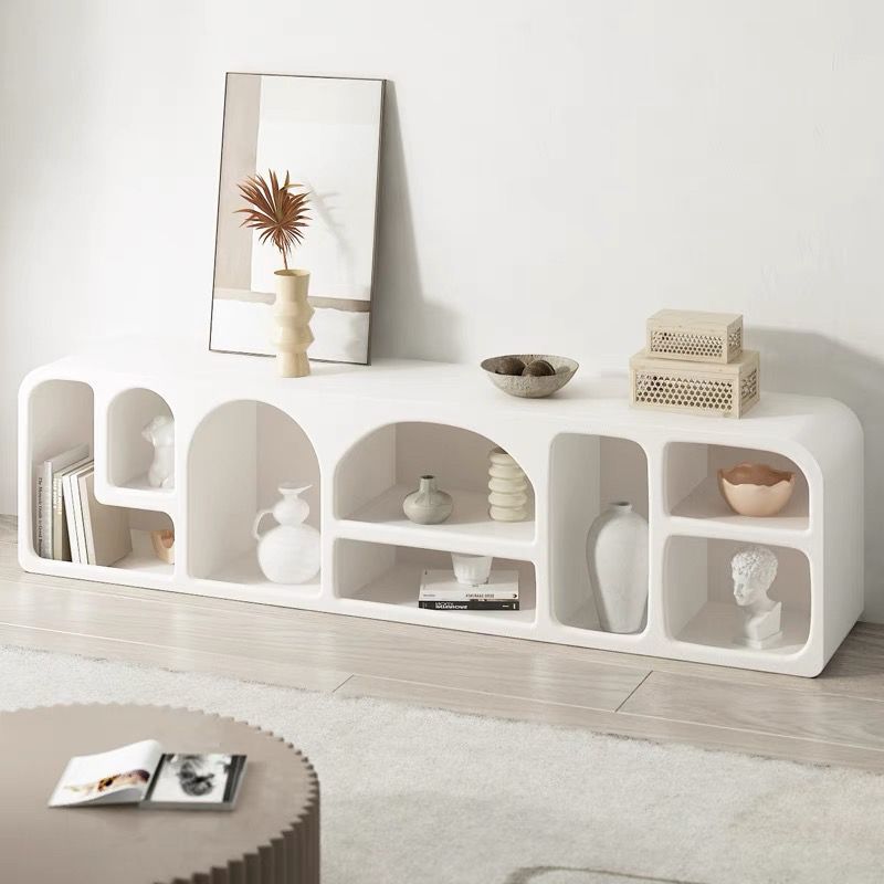 Cream Style Tv Cabinet Small Apartment Living Room Floor Cabinet Modern Simple Bedroom Storage Cabinet Nordic White Display Cabinet