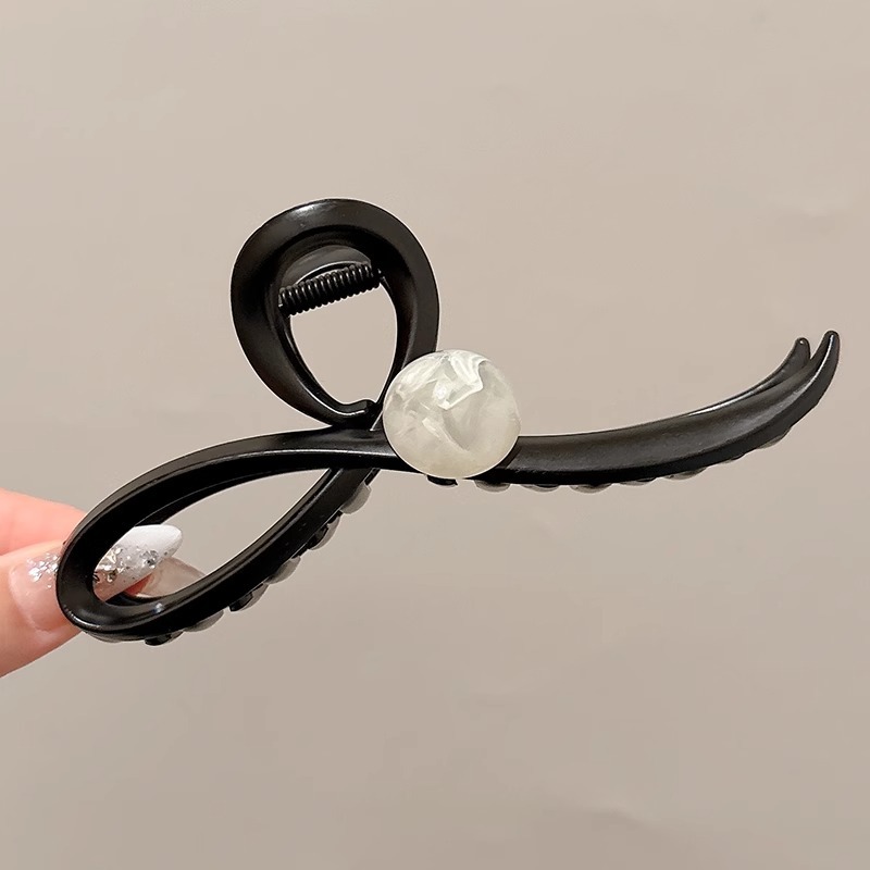 韓国のアクリルのヘアピンの女性の後頭部のヘアクリップの頭飾りネットの赤い真珠のクリップの気質の愛のサメのクリップ