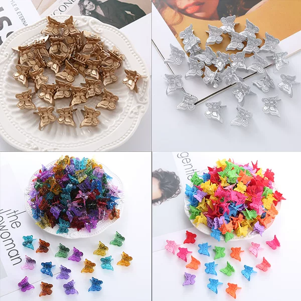 Butterfly Hairpin Children's Small Grip Girls' Hairpin Cute Candy Color Baby Hairpin Transparent Color Grip