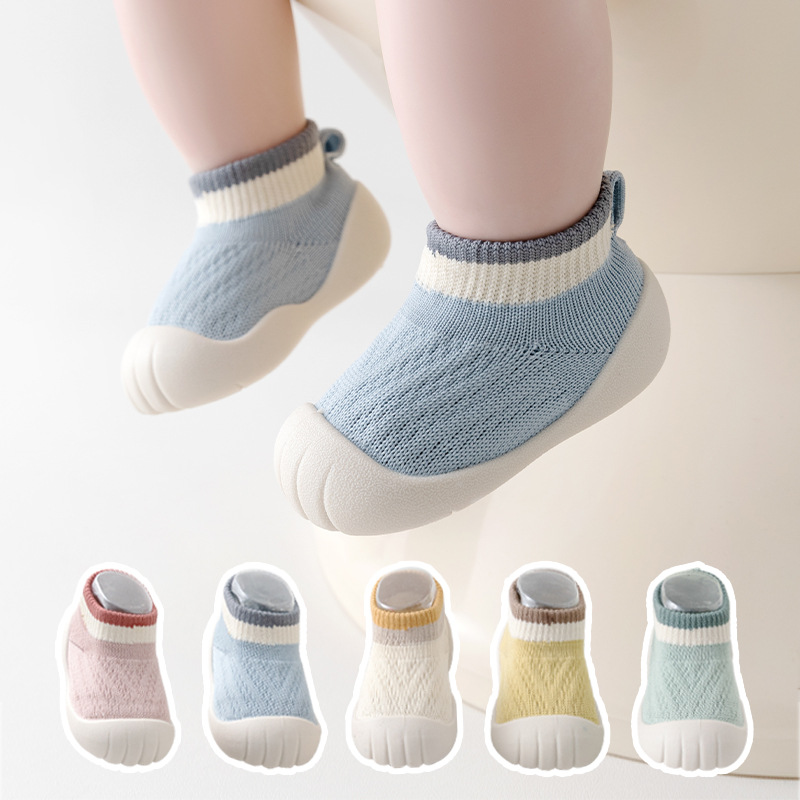 Zapatos de calcetines para bebés de 0 - 3 años de edad, zapatos de calcetines de piso resistentes al deslizamiento, invierno transpirable