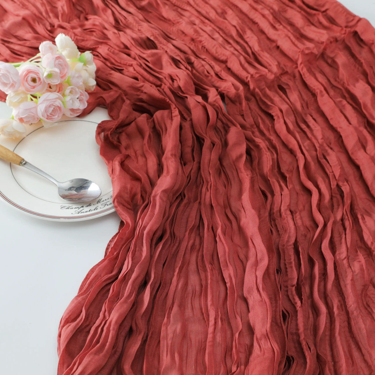 Дорожка на стол Bali yarn, северный текстурный стиль, тёплая драпировка 90×180 / 90×300 см