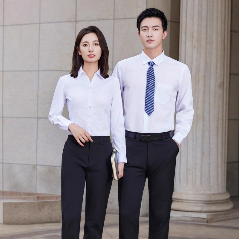 Mercedes-Benz 4s shop overalls men's and women's long sleeve white shirt sales tooling new ladies shirt short sleeve V-neck new