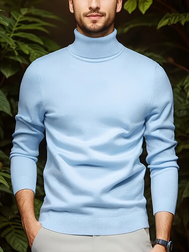 Soft Viscose Turtleneck Sweater Soft Viscose Blend for Men