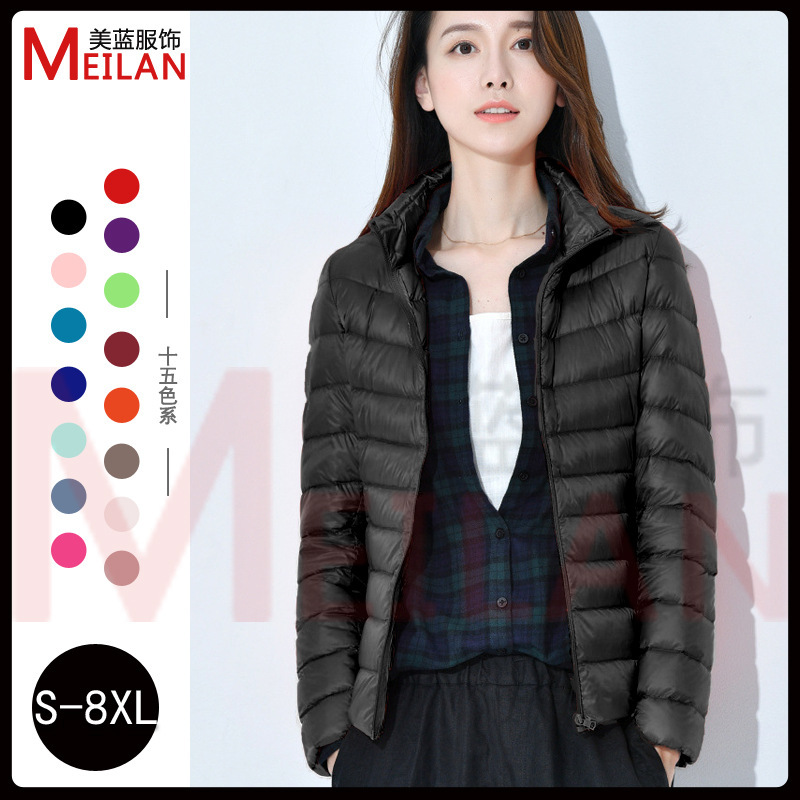 European Women's down Jacket 2025 New Short Style Lightweight Thickened Warm Slim Fit Korean Style White Duck down Fashion Coat European Women's down Jacket 2025 New Short Style Lightweight Thickened Warm Slim Fit Korean Style White Duck down Fashion Coat