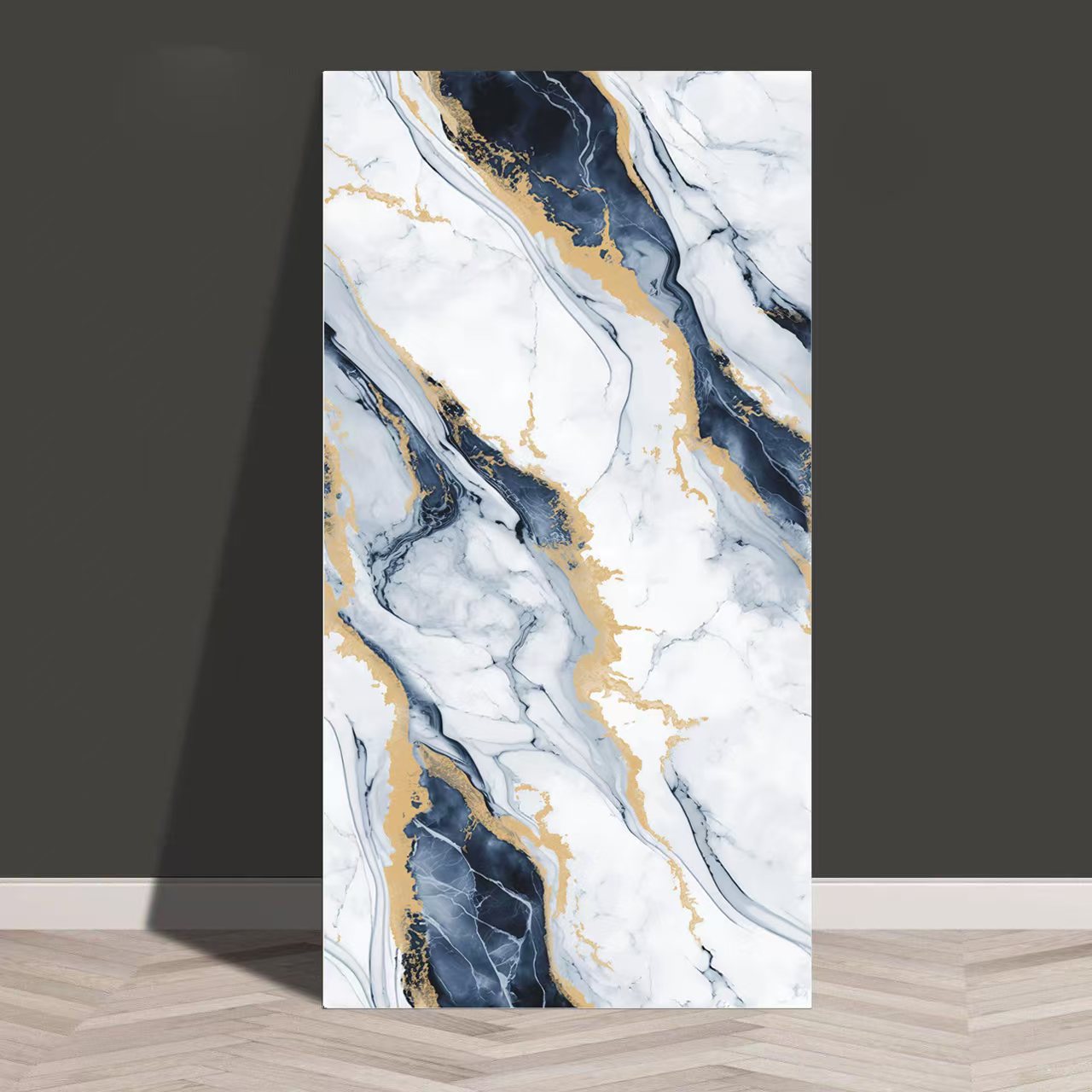 Baldosas de mármol transfronterizas autoadhesantes pegatinas de pared decorativas cocina gruesa baño renovación impermeable a prueba de aceite