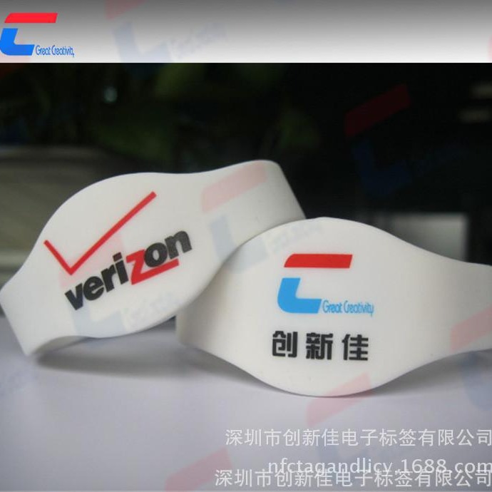 NFC手腕, M1手腕带 ,深圳RFID硅胶手腕带,F08芯片射频腕带