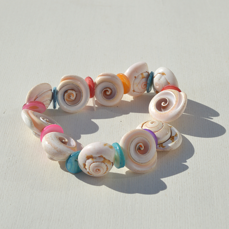 Conchas naturales pulsera caracoles collar diy joyas de chicas hechas a mano puestos de mercado nocturno regalos características pulseras