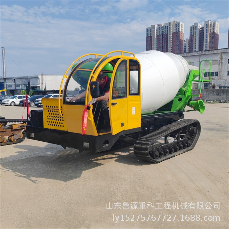 农用履带混凝土罐车 商砼料搅拌运输设备 散装水泥履带车
