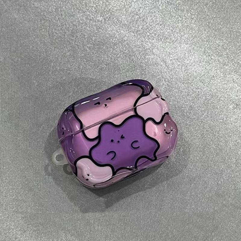 Monstruo púrpura para AirPods1 / 2 generación cubierta de auriculares4 generación5 generación Apple pro2 / 3 caso Bluetooth