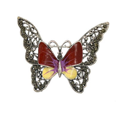 Creative Enamel Butterfly Brooch Women's: Yaxa sancaqları