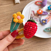 Three dimensional fruit children's hairgrip, bangs, hair accessory, autumn, Korean style, flowered