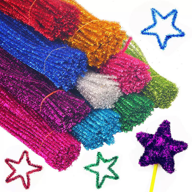 Glittery Tinsel Twist Sticks, Thickened Twist Sticks, DIY Children's Craft Toy Materials, Glitter Twist Sticks