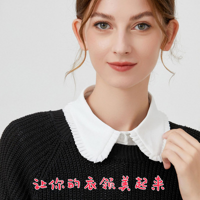 白色雪纺衬衫女士木耳边立领网纱衬衣职业很仙的上衣超仙洋气