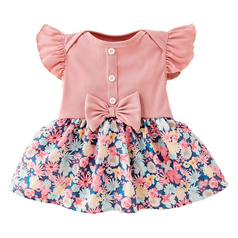 Nuevo vestido de princesa para bebé, ropa de bebé para niña, mono de primavera y otoño categoría A, ropa infantil para niñas, sección delgada.