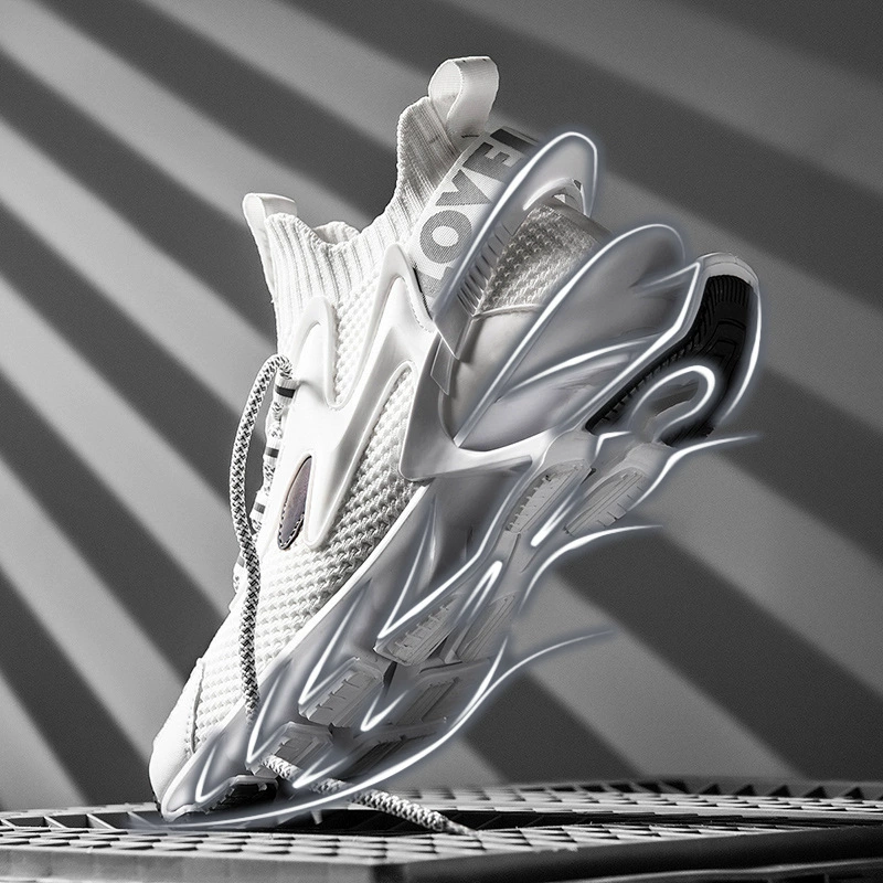 Мужская обувь Blade Весна и осень 2023 Новые летние дышащие кроссовки Сверхлегкие амортизирующие повседневные кроссовки Мужская обувь для бега