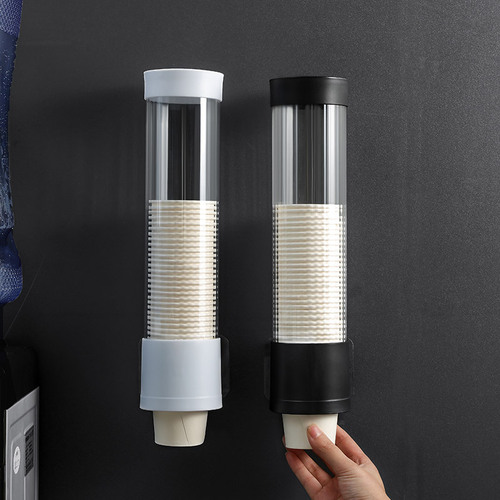 Paper cup holder for home office dust-proof and punch-free water cup holder storage rack tableside disposable automatic cup taker
