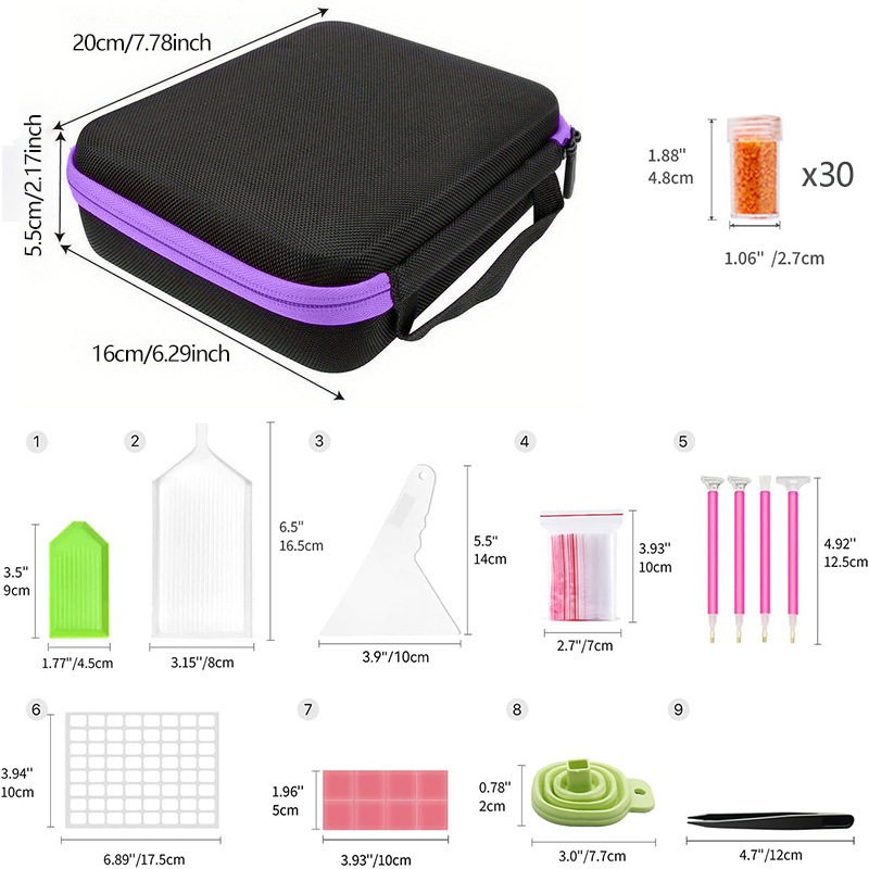 보라색 30 셀 (전체 도구 _ 액세서리 포함)