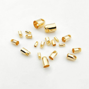 Gold-plated color-preserving snake head Bell pullover diy bracelet necklace leather rope chain closing connecting buckle jewelry accessories