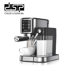 DSP/丹松 イタリアンコーヒーマシン 半自動 小型 家庭用 ミルク泡立て機能付き オフィスコーヒーマシン KA3104