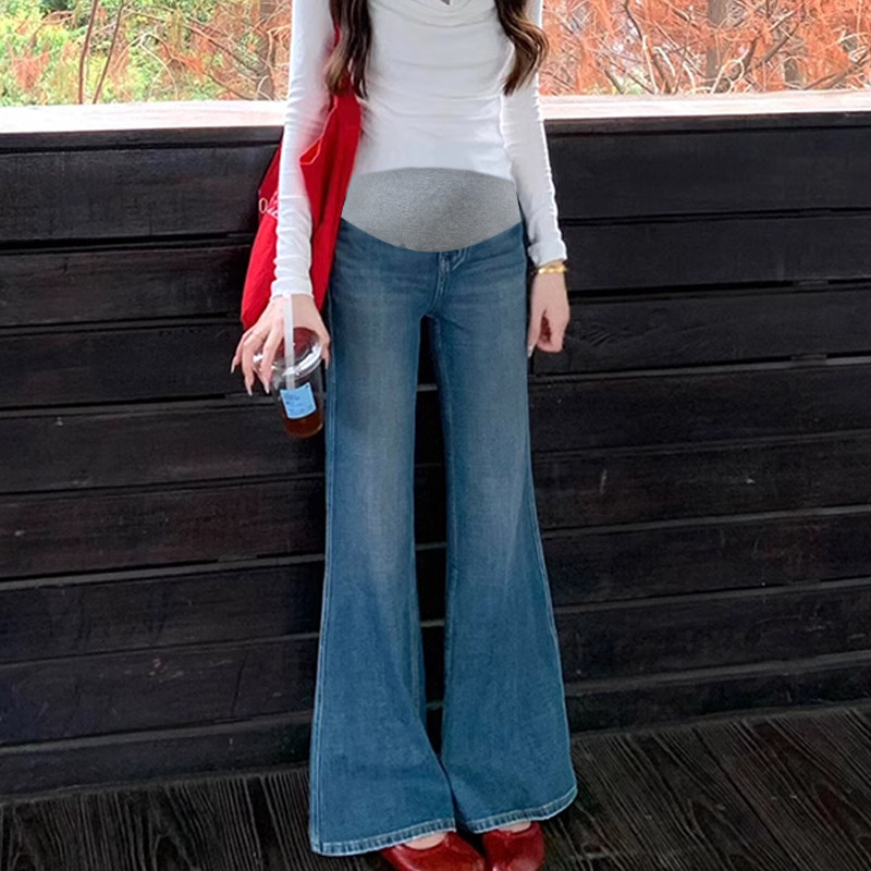 Maternity Pants for Spring and Autumn, Jeans for Fall and Winter, Bell-Bottom Pants That Don'T Squeeze the Belly, Popular Autumn Wear, Wholesale Available Maternity Pants for Spring and Autumn, Jeans for Fall and Winter, Bell-Bottom Pants That Don'T Squeeze the Belly, Popular Autumn Wear, Wholesale Available