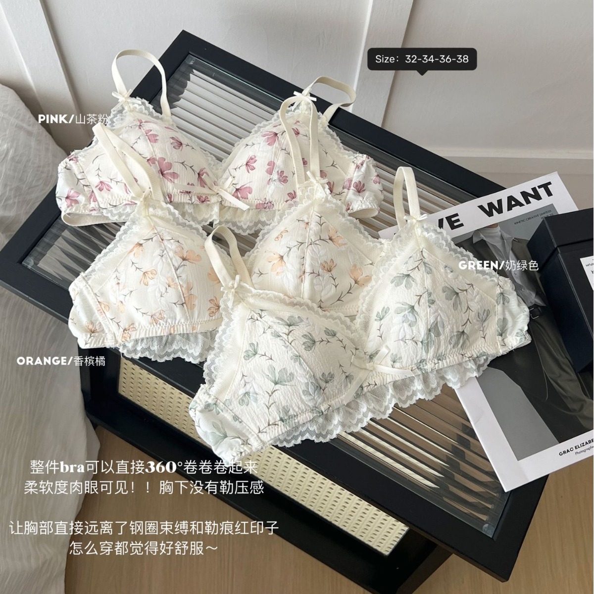 Venta directa de fábrica Comercio electrónico transfronterizo Sudeste de Asia Vietnam Tailandia Ladies French Triangle Cup Sujetador de encaje