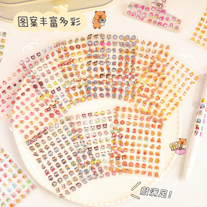 クリエイティブ漫画ステッカーミニ小さな鼻防水装飾ステッカー子供の DIY 小さなパターン水カップステッカー卸売|undefined