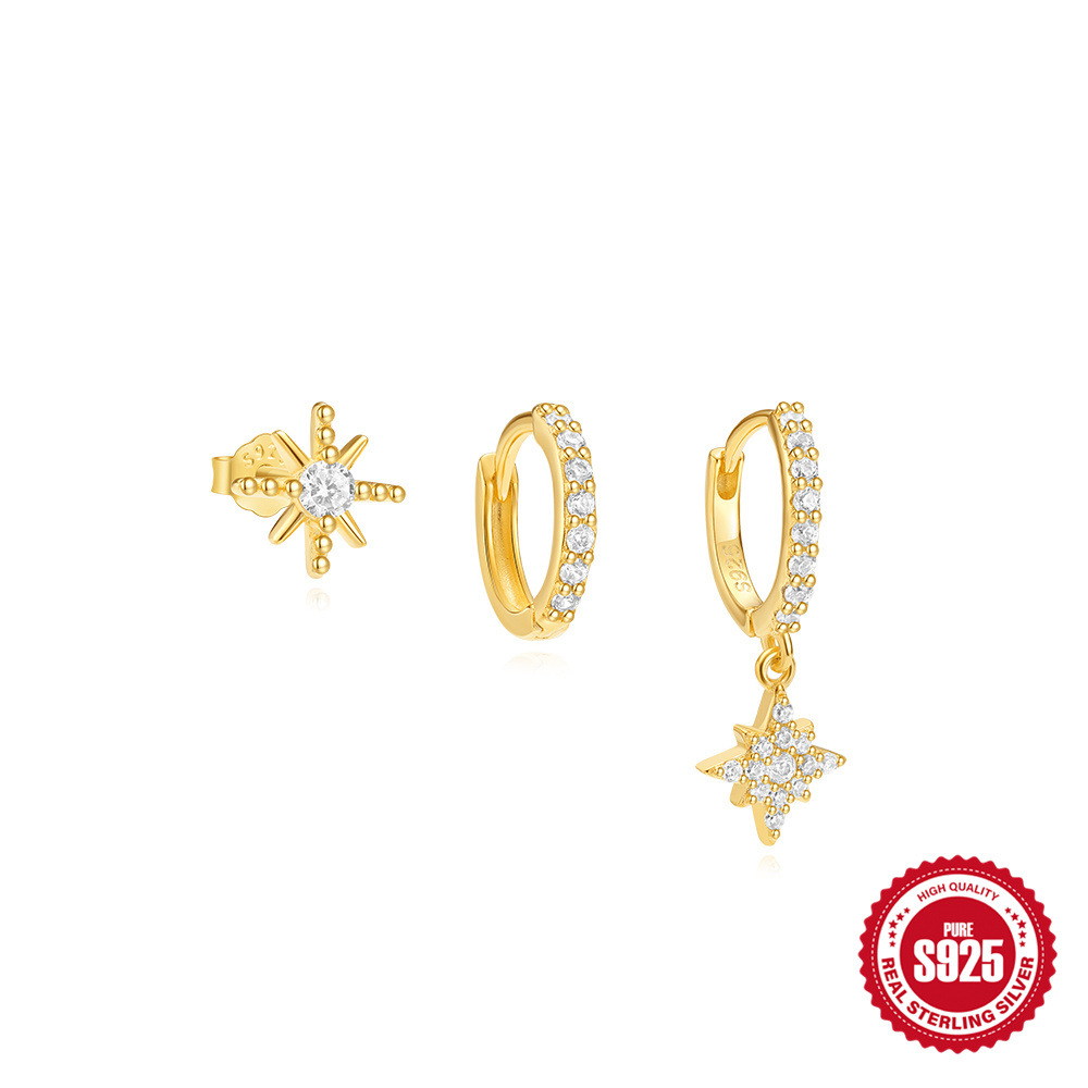 Moda europea y americana s925 plata de ley ins borla de cadena con incrustaciones de diamantes