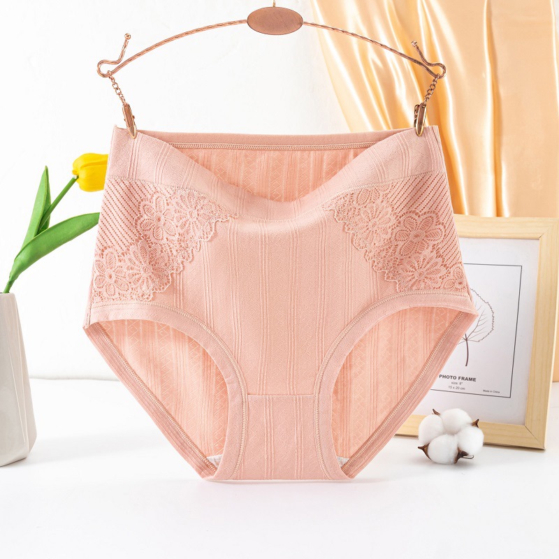 Ropa interior de algodón Mujer algodón entrepierna cintura alta vientre contracción pantalones cortos cabeza gordita chica suelta más calzoncillos para personas de mediana edad y ancianos